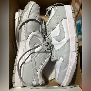 Nike Light Gray and White Athletic Shoes
